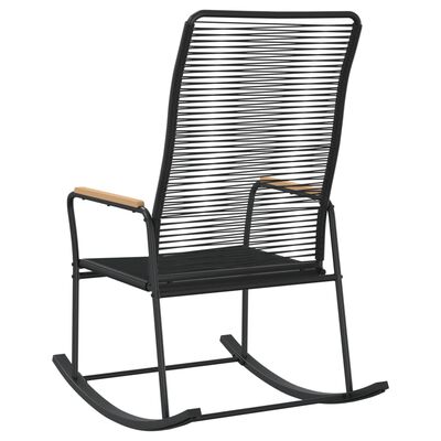 vidaXL Supama sodo kėdė, juodos spalvos, 59x79,5x104cm, PVC ratanas