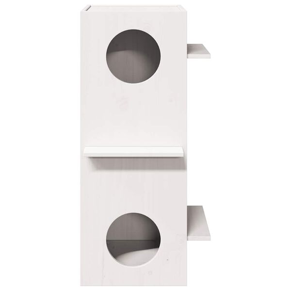 vidaXL Cat House White 43x43x90 cm Pu&scaron;ies masyvo