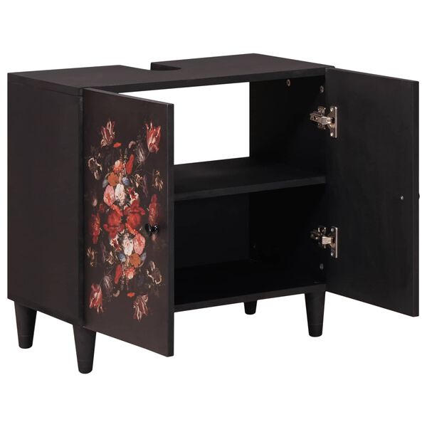 vidaXL Praustuvo spintelė su saugykla Įvairiaspalvis 62 x 33 x 58 cm