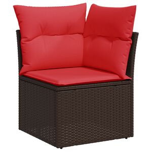 vidaXL | Sodo sofa | su pagalve Ruda 62 x 62 x 69 cm poliratanas