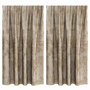 vidaXL Aksominio tipo užuolaidos 2 pcs &scaron;ampano 140 x 140 cm Aksomas