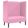 vidaXL Auk&scaron;tos nugaros sofa 101cm Rožinė audinys