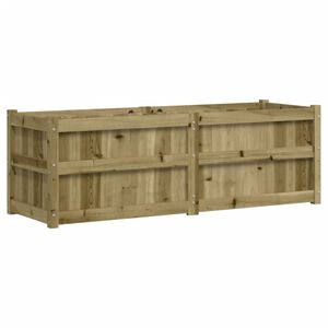 vidaXL Sodo lovelis, 150x50x50cm, impregnuota pu&scaron;ies mediena