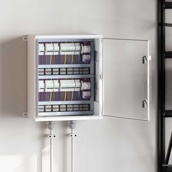 vidaXL Control Cabinet Pilka 50 x 22 x 60 cm ABS plastikas