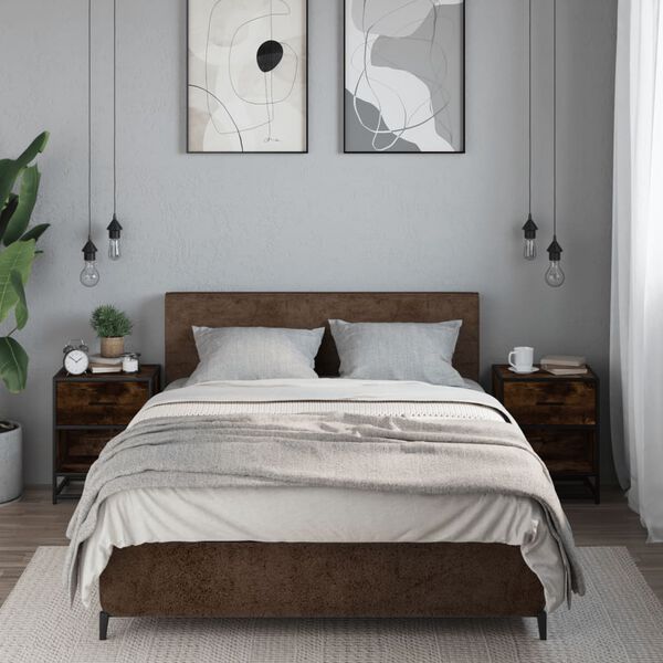 vidaXL Naktinės spintelės, 2vnt., dūminio ąžuolo, 40x31x50cm, mediena