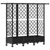 vidaXL Pakeltas lovas su trelėmis ir stogu Juoda 164 x 40 x 127 cm PP