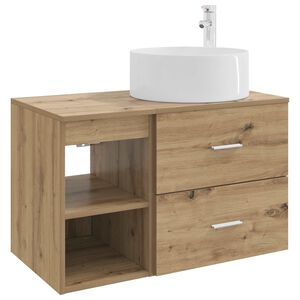 vidaXL Vonios baldų rinkinys 2 pcs Artisano ąžuolo Apdirbta mediena