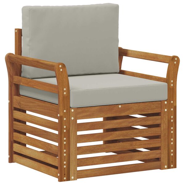 vidaXL Lauko sofos komplektas su pagalve Natūrali 75,5 x 63 x 73 cm