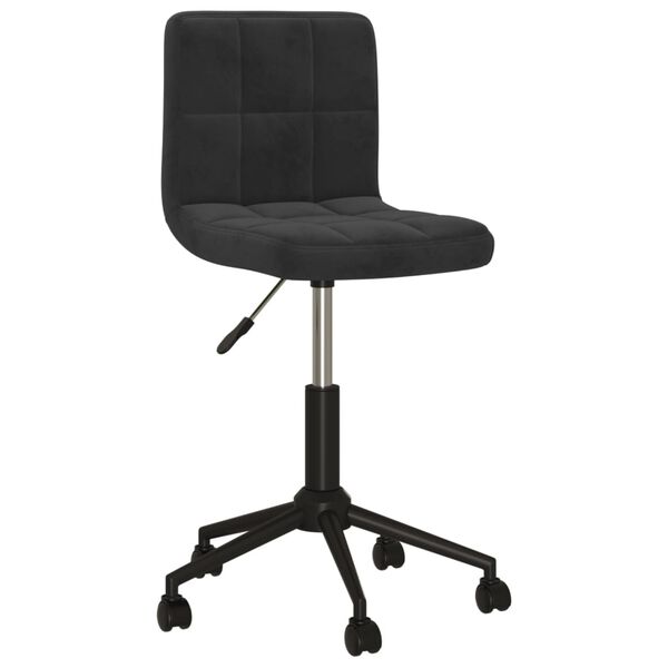 vidaXL Pasukamos valgomojo kėdės, 2vnt., juodos spalvos, aksomas