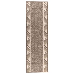 vidaXL Bėgimo kilimėlis FLORNES Austas Taupe Zigzagas 67 x 200 cm PP