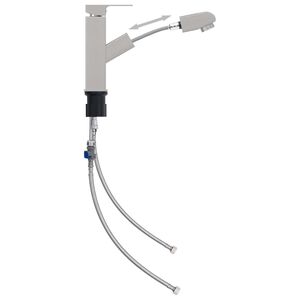 vidaXL Vonios kambario mai&scaron;ytuvas, sidabro, 157x172mm, i&scaron;traukiamas