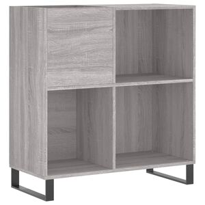 vidaXL Vinilinių plok&scaron;telių spintelė, pilka, 84,5x38x89cm, mediena