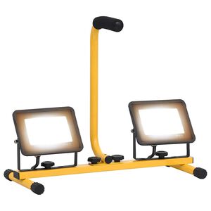 vidaXL LED prožektorius su rankena, &scaron;iltos baltos spalvos, 2x30W