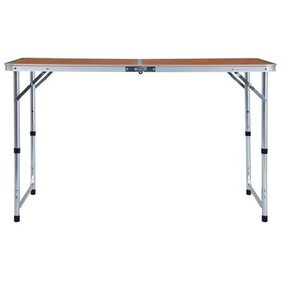 vidaXL Sulankstomas stovyklavimo stalas, 120x60cm, aliuminis