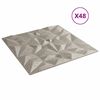 vidaXL Sienų plok&scaron;tės 48 pcs Amethyst Beton 50 x 50 cm XPS Putplastis