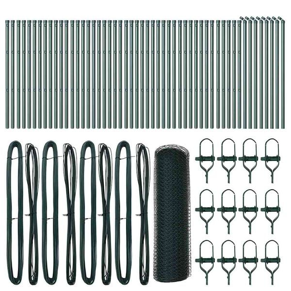 vidaXL Tvorelės stulpas Žalia 100 x 0,8 m (13 mm tinklelis)