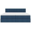 vidaXL Saugos lova su čiužiniu Mėlyna 200 x 200 cm Dirbtinė oda