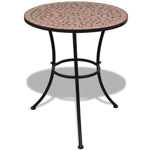 vidaXL Bistro staliukas, terakotos sp., 60cm, mozaikos ra&scaron;tas