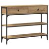 vidaXL Konsolinis stalas Amatininkų ąžuolas 100 x 25 x 75 cm