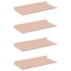 vidaXL Plūduriuojanti lentyna 4 pcs Rožinė 40 x 18 x 2,5 cm Plienas