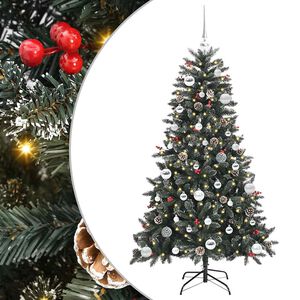 vidaXL Dirbtinė Kalėdų eglutė Žalia 150 cm PVC, plastikas ir plienas