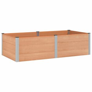 vidaXL Paauk&scaron;tinta sodo lova Ruda 200 x 100 x 54 cm aliuminis