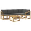 vidaXL Lauko sofos komplektas su pagalve 6 pcs Balta ir antracito
