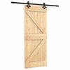 vidaXL Slankios durys Natūrali ir juoda 85 x 210 cm