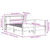 vidaXL Lova su knygų spinta be čiužinio, ruda, 135x190cm, pušis