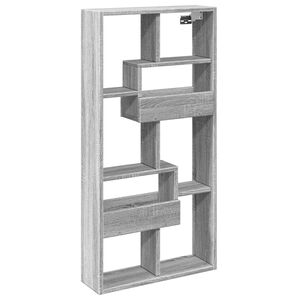 vidaXL Sieninė spintelė, pilka ąžuolo, 50x15x100cm, apdirbta mediena