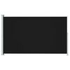 vidaXL I&scaron;traukiama &scaron;oninė kiemo pertvara, juodos spalvos, 180x300cm