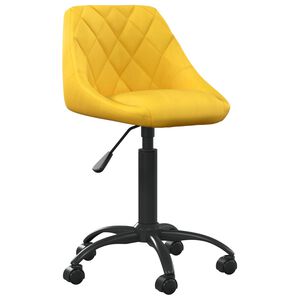vidaXL Biuro kėdė, garstyčių geltonos spalvos, aksomas (335367)