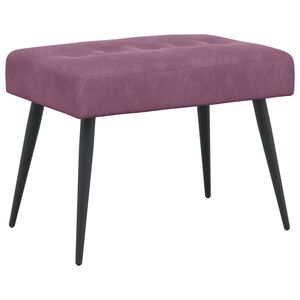 vidaXL Suoliukas su mygtukų įsiuvais Violetinė 60 x 40 x 45 cm Aksomas