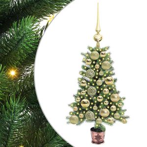 vidaXL Kalėdų eglutė su 150 LED s stovu Žalia 65 cm PE