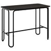 vidaXL Valgomojo stalas 100 x 50 x 75 cm Apdirbta mediena Juoda