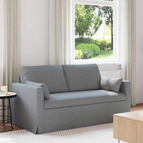 vidaXL Sofa 140cm &Scaron;viesiai pilka Metalas