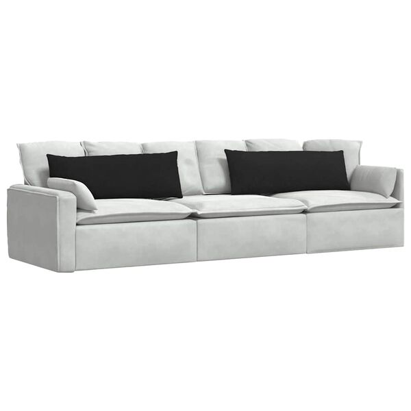 vidaXL Sofa Pagalvės 2 pcs Juoda 120 x 40 cm audinys