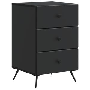 vidaXL &Scaron;alia lovos spintelė Juoda 43 x 41 x 66,5 cm Apdirbta mediena