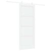 vidaXL Slankios durys Balta 83 x 202 cm Pu&scaron;ies medienos masyvas