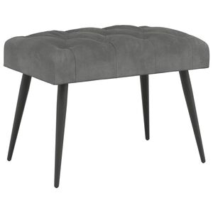 vidaXL Suoliukas su mygtukų įsiuvais Tamsiai pilka 60 x 40 x 45 cm