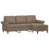 vidaXL Trivietė sofa su pakoja, taupe spalvos, 180cm, audinys