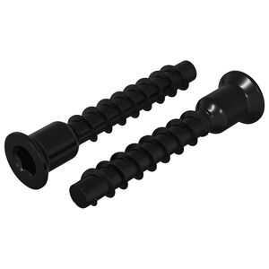 vidaXL Lizdas su dangteliu varžtas 2 vnt. Juoda 7 x 40 mm Geležis