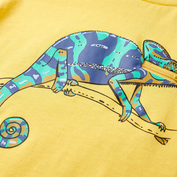 Vaiki&scaron;ki mar&scaron;kinėliai trumpomis rankovėmis, geltonai rudi, 116 dydžio