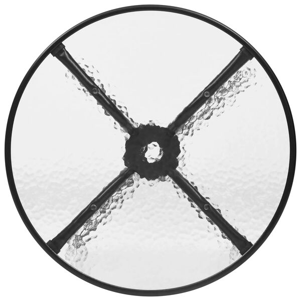 vidaXL Sodo valgomojo baldų komplektas, 3 dalių, juodos spalvos