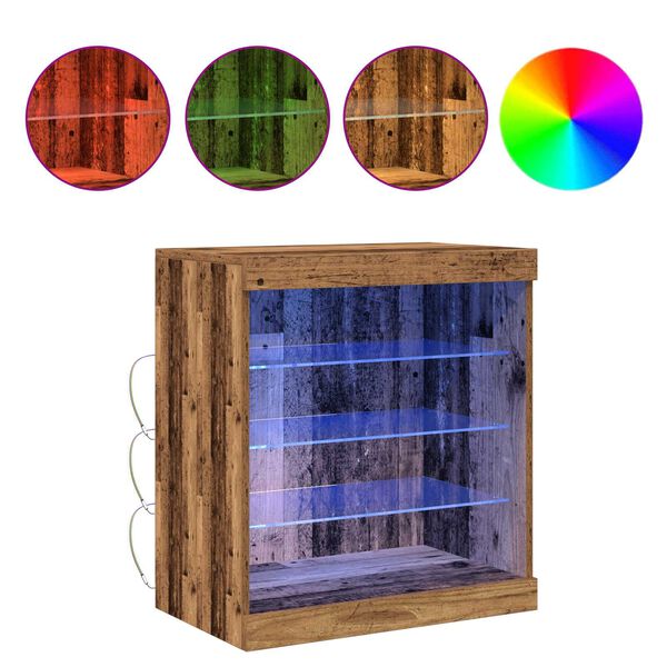 vidaXL LED Bufetas Senas medis 60,5 x 37 x 67 cm Apdirbta mediena