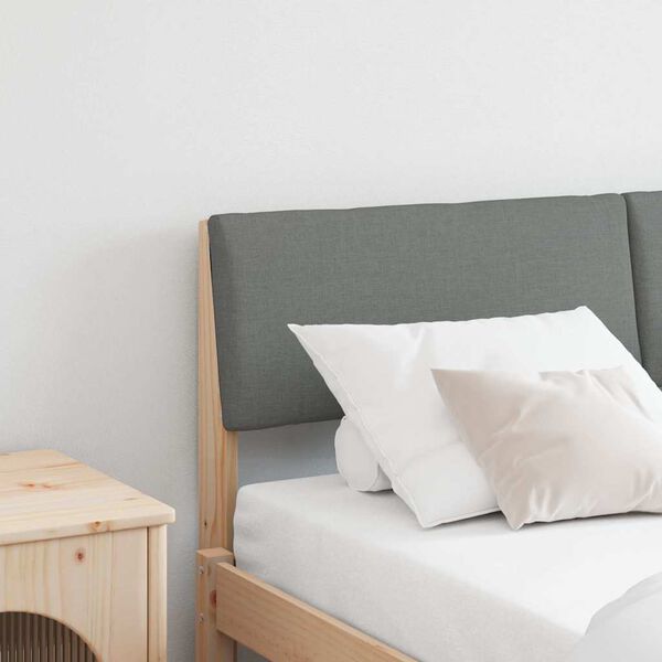 vidaXL Apmu&scaron;ta lovos galvūgalis Tamsiai pilka 160 cm