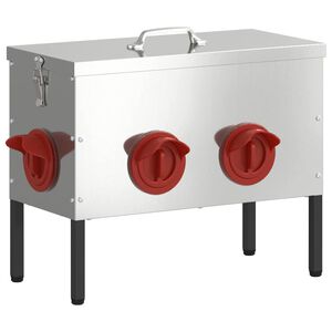 vidaXL Vi&scaron;tų lesykla Sidabro 41,5 x 20,5 x 33 cm Cinkuota plienas