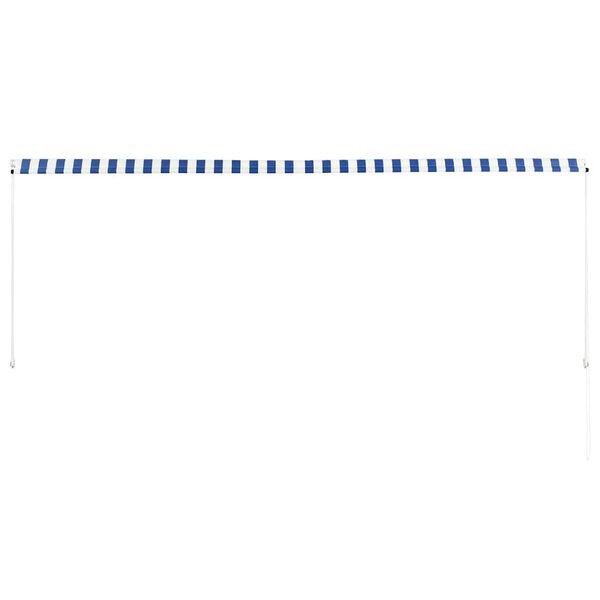 vidaXL I&scaron;traukiama markizė, mėlynos ir baltos spalvos, 350x150cm
