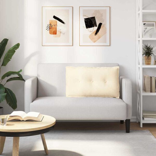 vidaXL Apsaugos Pagalvė Kreminė 80 x 50 cm Kordūrinis audinys