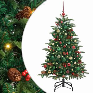 vidaXL Dirbtinė Kalėdų eglutė Žalia 150 cm PVC ir Metalas ir Plastikas